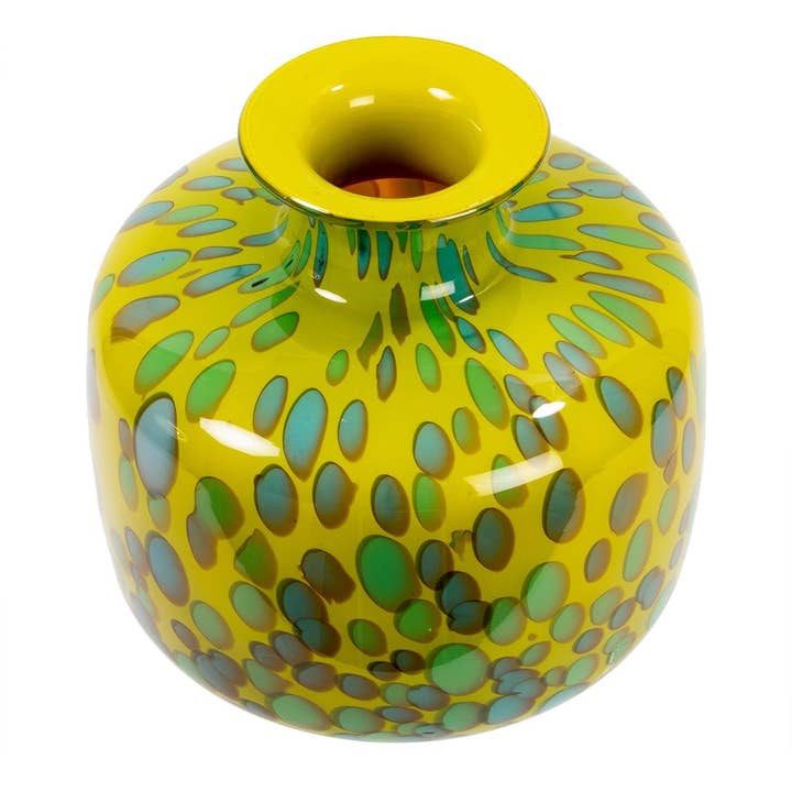 Truu Design - Wholesale Vase - Truu Design Bubble Glass Vase, Green/Yellow, 2 sizes6