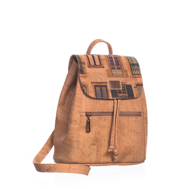 Rucksack aus Naturkork Vegan Portugal Windows Travel für den Großhandel von PrimaBerry