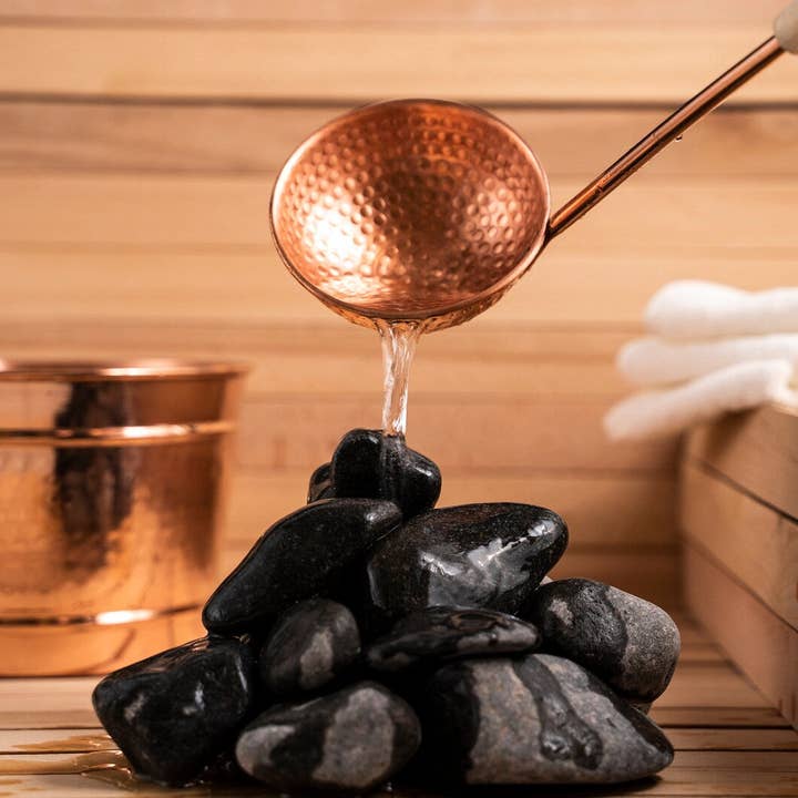 ANATOLIACRAFT - Wholesale Bath & Body Set - Handmade Copper Sauna Bucket and Ladle Set | Solid Copper Spa Accessories | Hammam Copper Bathroom Accessories