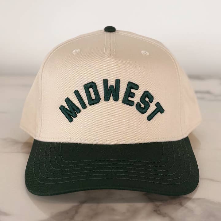 Midwest Two Tone Puff Embroidered Hat for wholesale by Jupmode