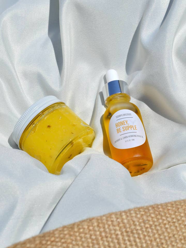 The Honey, Be Supple Stimulating & Moisturizing Facial Duo for wholesale by Sugar Plum Scrubs