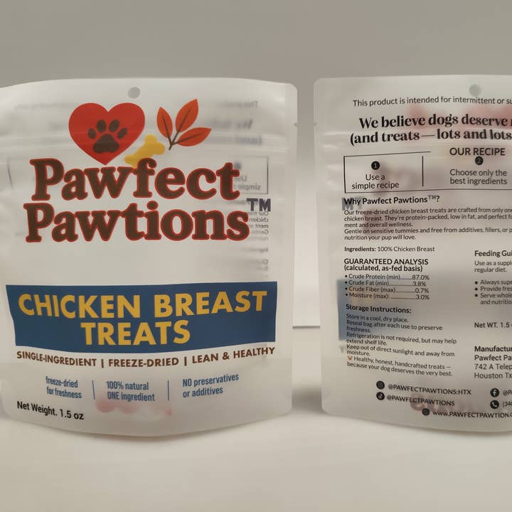 Chicken Breast (1.5 oz bag) for wholesale by Pawfect Pawtions
