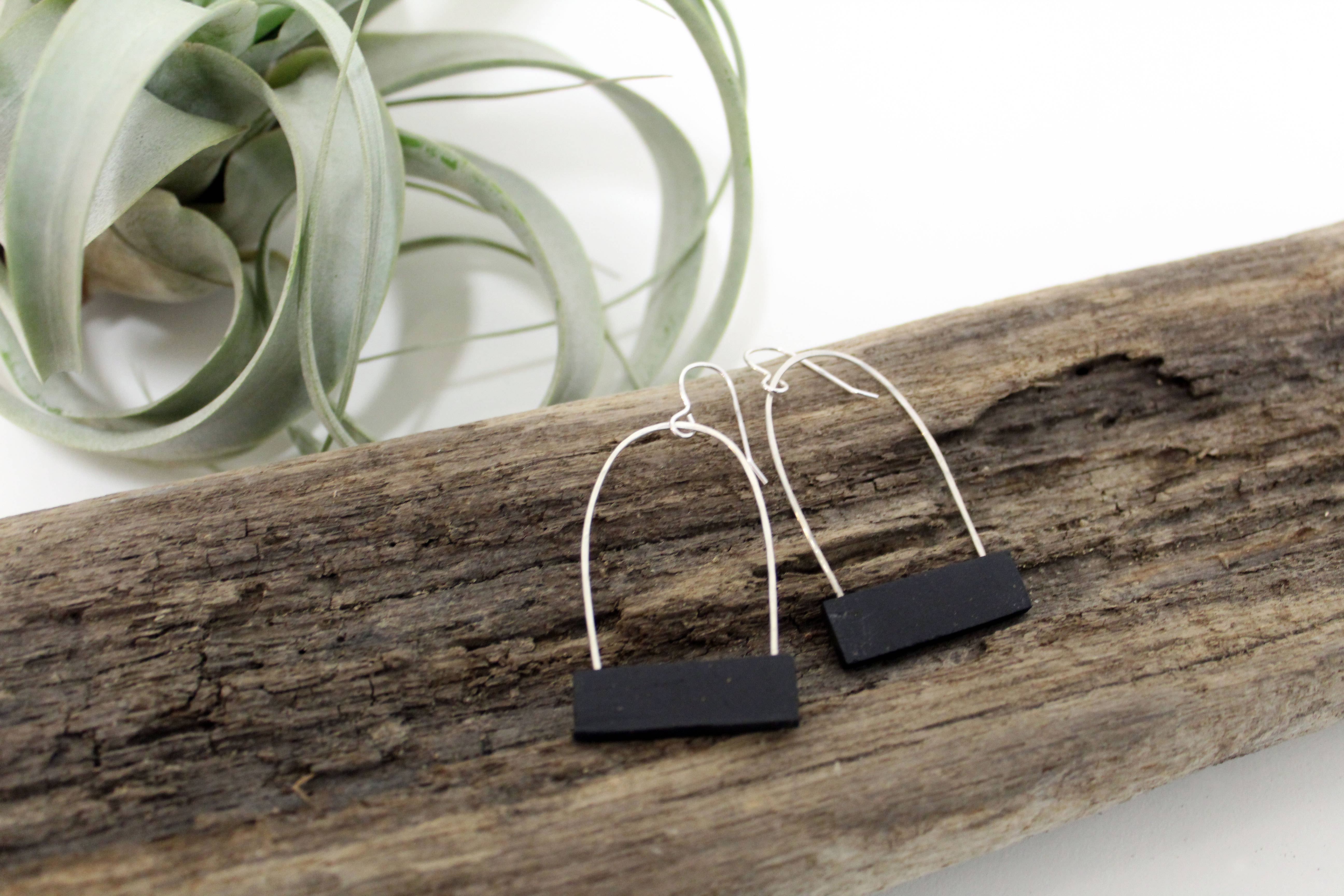 REMOVED BRAND - Wholesale Dangle Earrings - Birdcage Earrings - Black Clay3