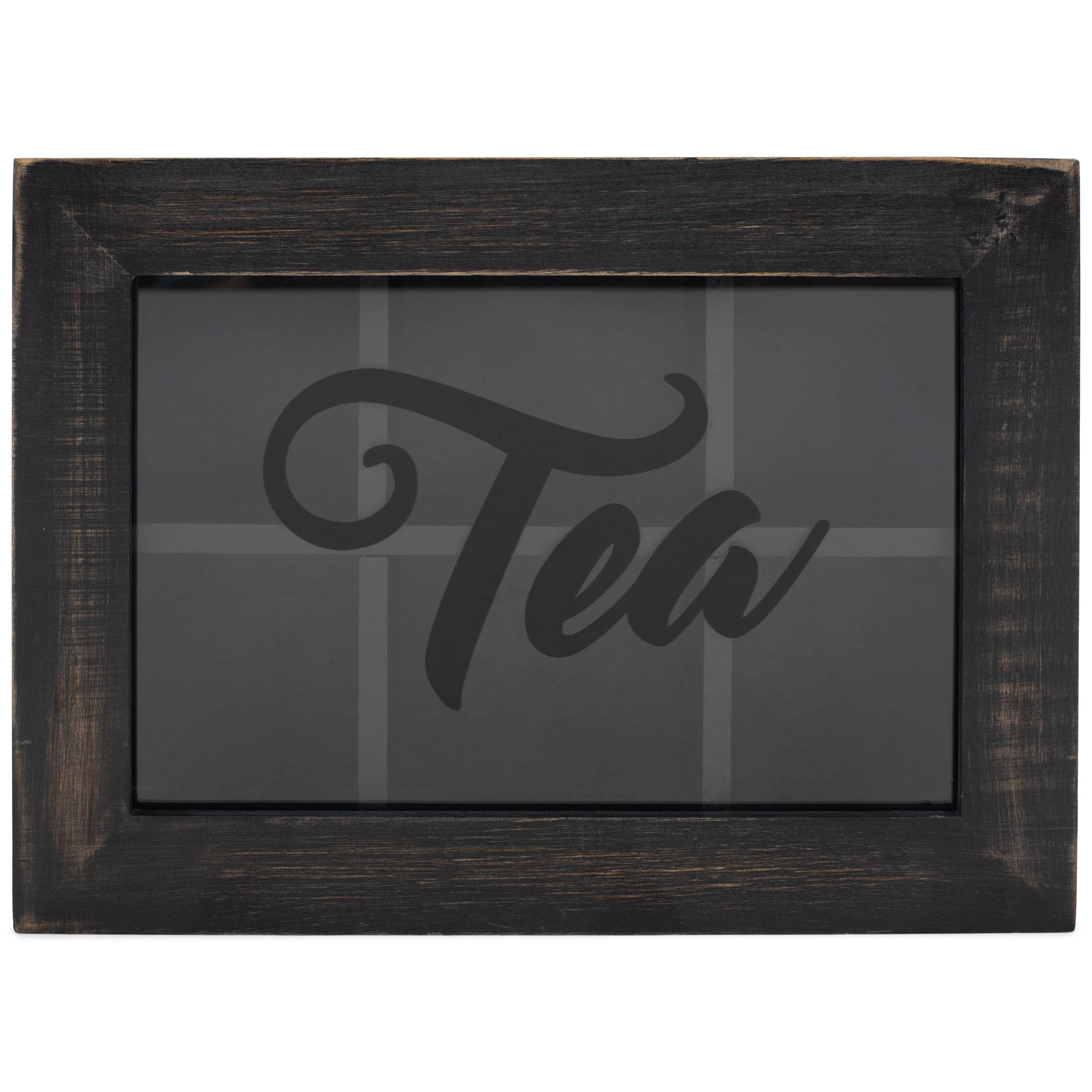 EAST AVENUE - Wholesale Decorative Box - Black Pinewood Tea Chest with glass top2