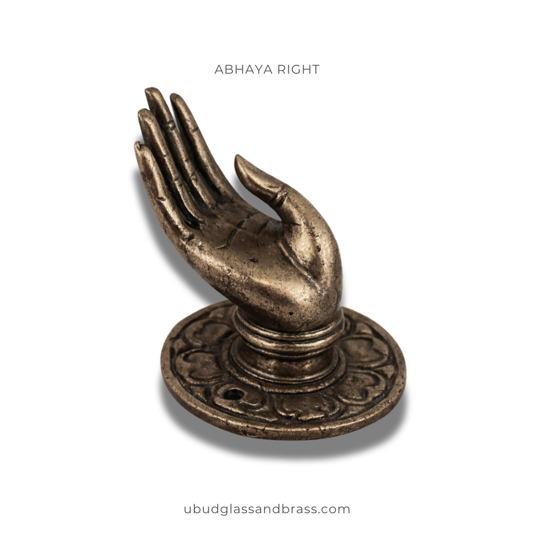 Ubud Glass – wholesale Decorative figurine – Solid Brass Buddha Mudra Hand Door Pull – Size #2 | Wall Hook, Towel, Key & Jewelry Hanger3