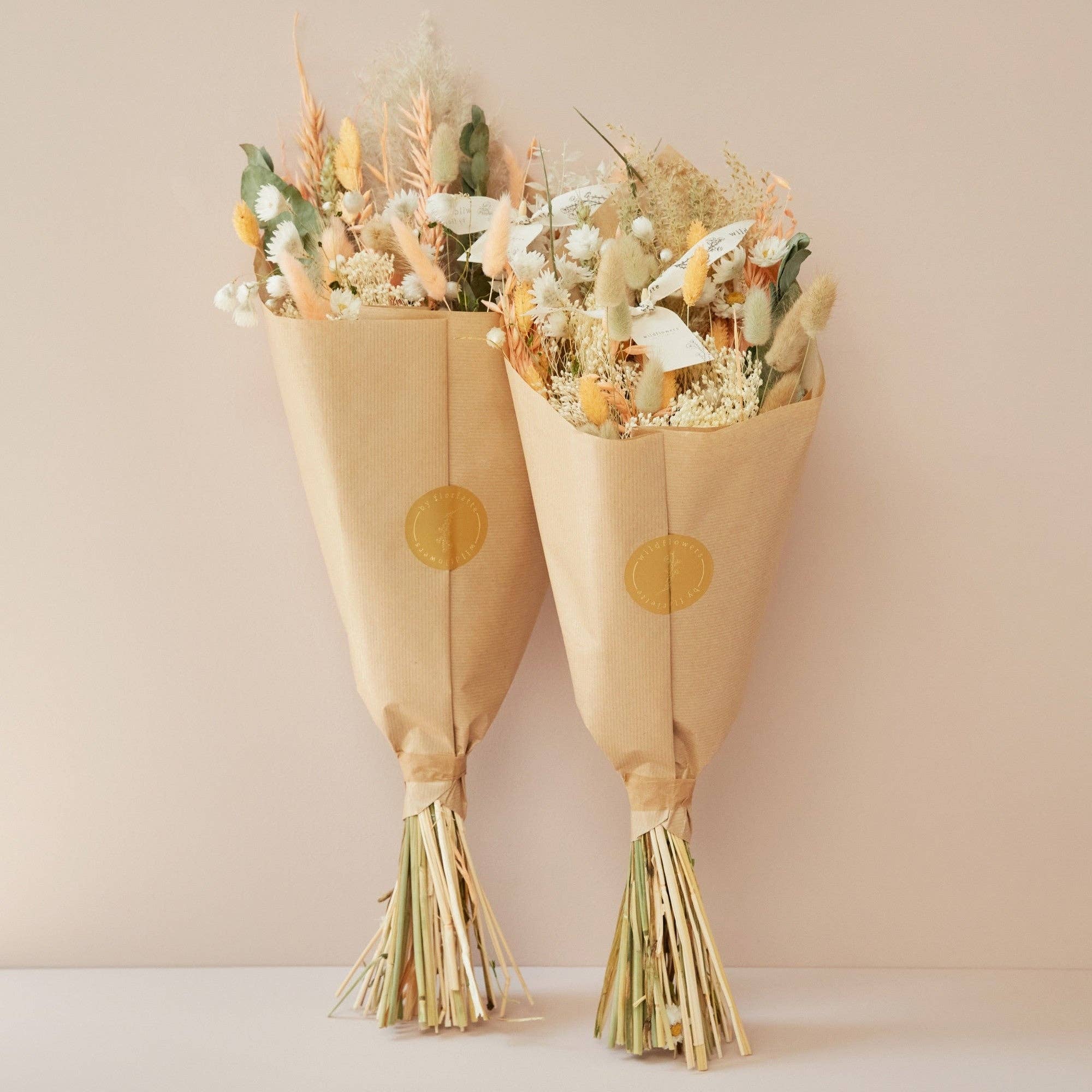 Wildflowers by Floriette - Wholesale Dried/Pressed Flowers - Dried Flowers Exclusive Field Bouquet - Peach1