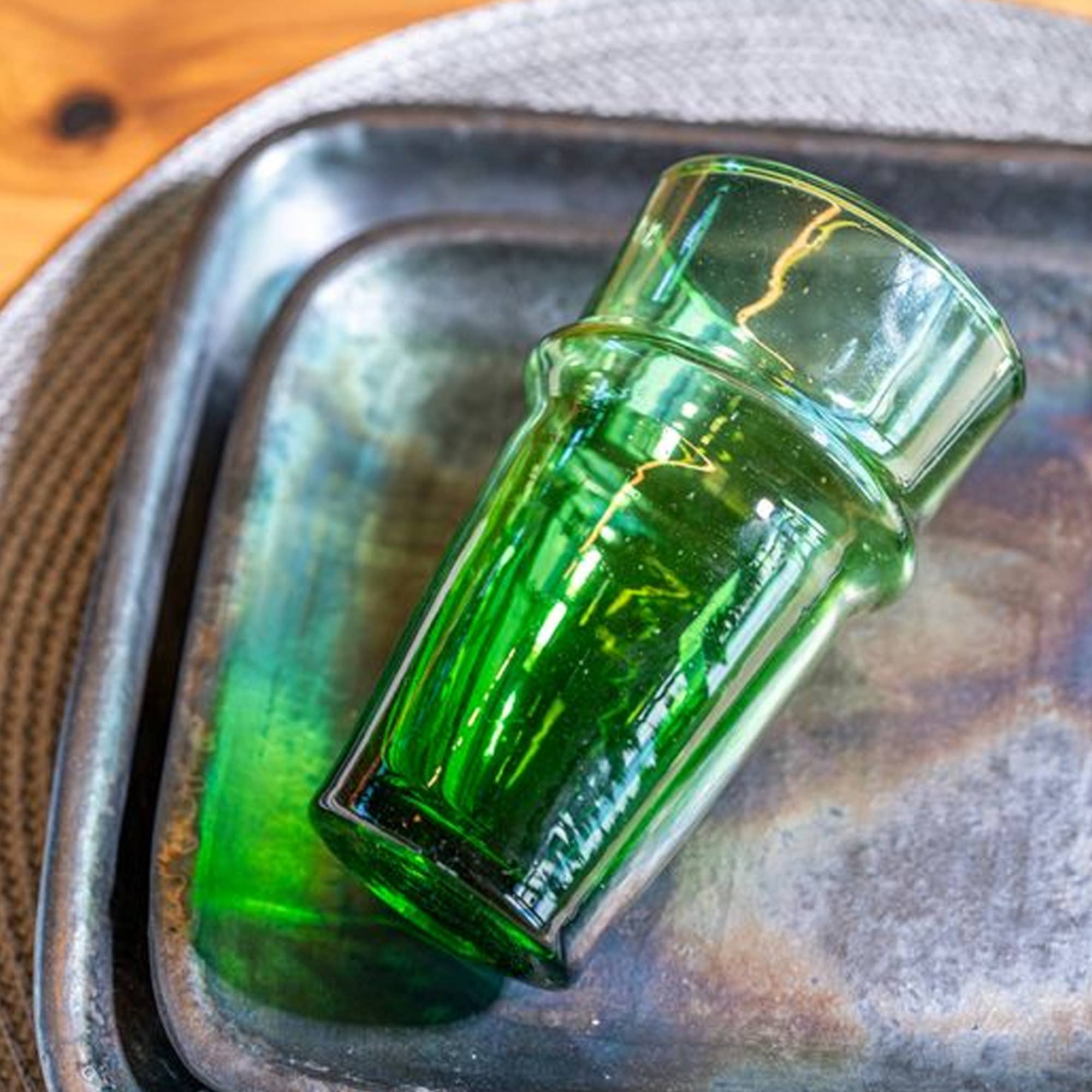 Verve Culture - Wholesale Drinking Glass/Cup - Moroccan Beldi Glassware - Green2