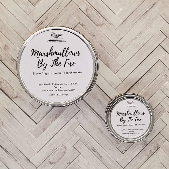Latas para velas Marshmallows by the Fire para venta al por mayor de Kizzie Candle Company