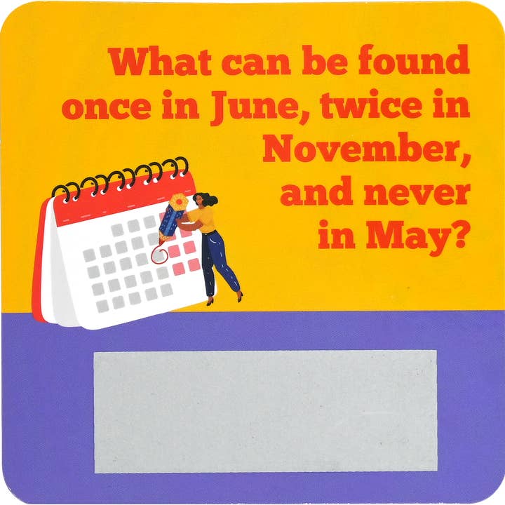 Peter Pauper Press - Wholesale Card Game - Lunch Box Riddles Scratch-Off Deck (Set of 60 cards)