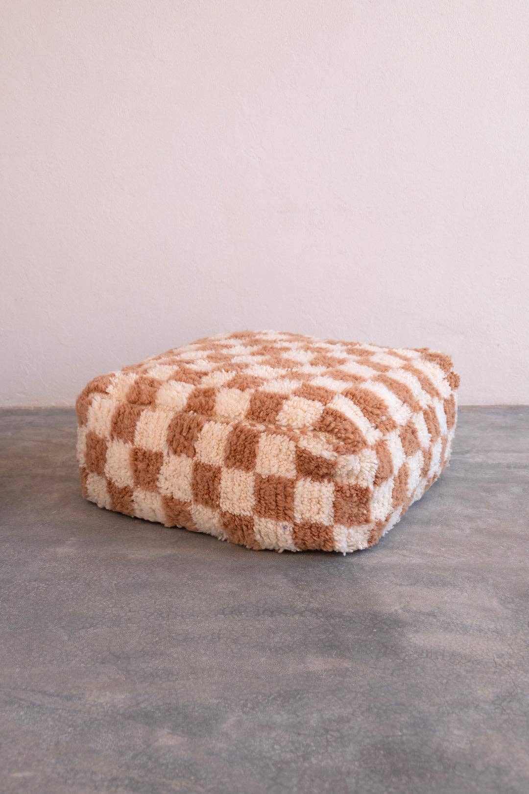 MIRAMAR Store - Wholesale Pouf - Moroccan Berber square Floor pouf ottoman | BEIGE1