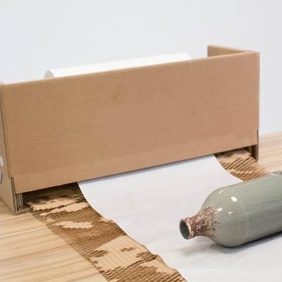 EcoEnclose - Wholesale Craft Supplies - GreenWrap - Brown on White - 19" x 750' - 1 Roll