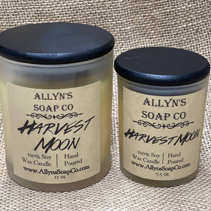 Harvest Moon Soy Candle for wholesale by Allyn’s Soap Co.