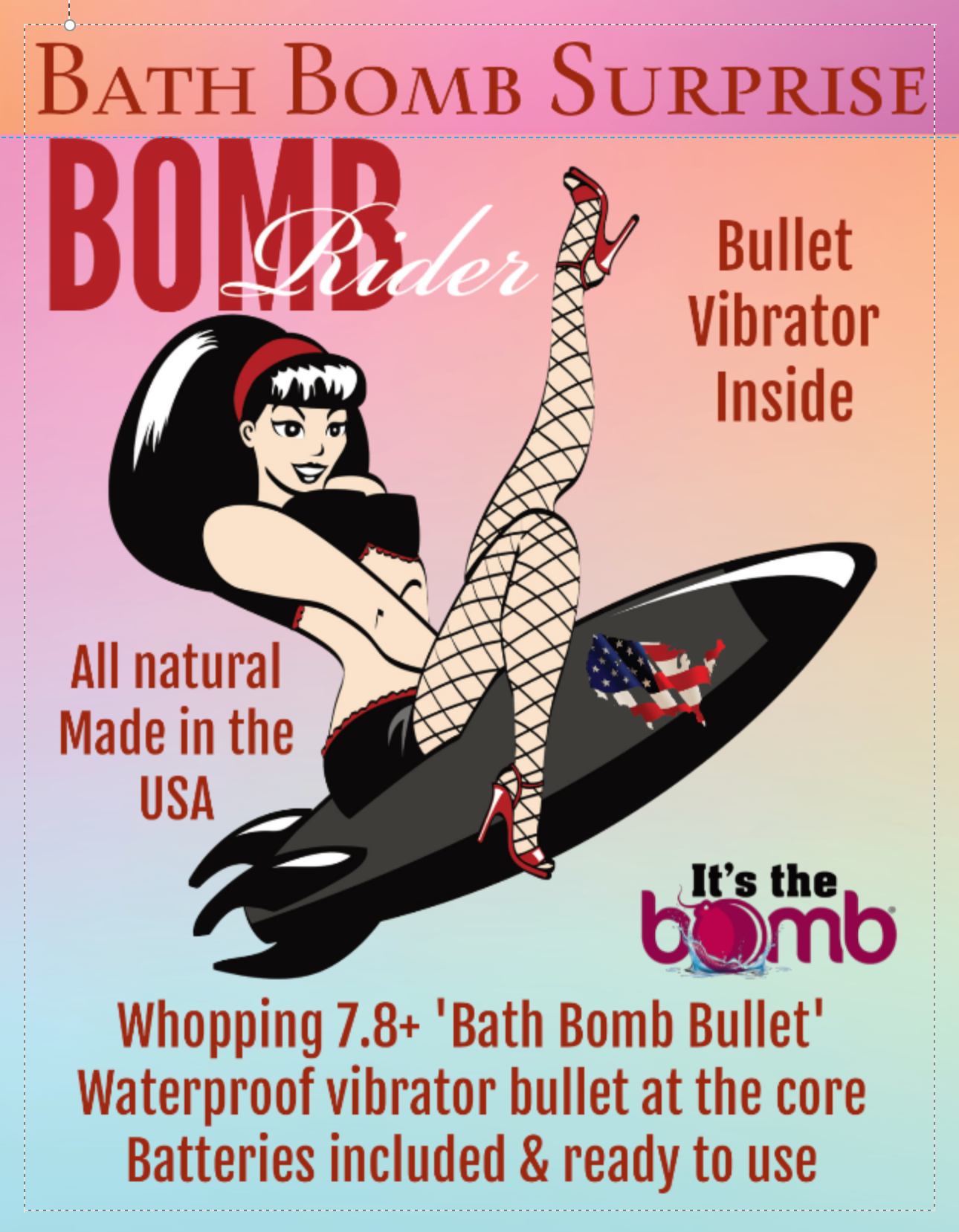 It's the BOMB® - Wholesale Bath Bomb/Fizz - 6 Kink Bath Bomb Surprise Angel Heart Wings Vibrator Bullet3