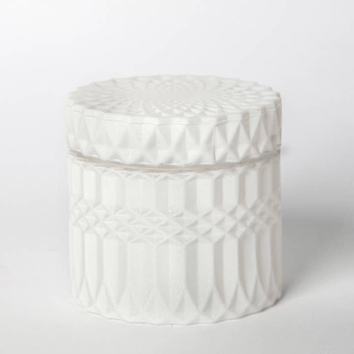 Porto Boutique - Vente Bougeoirs - 638 - Bougeoir ou porte-bonbons en verre - Blanc