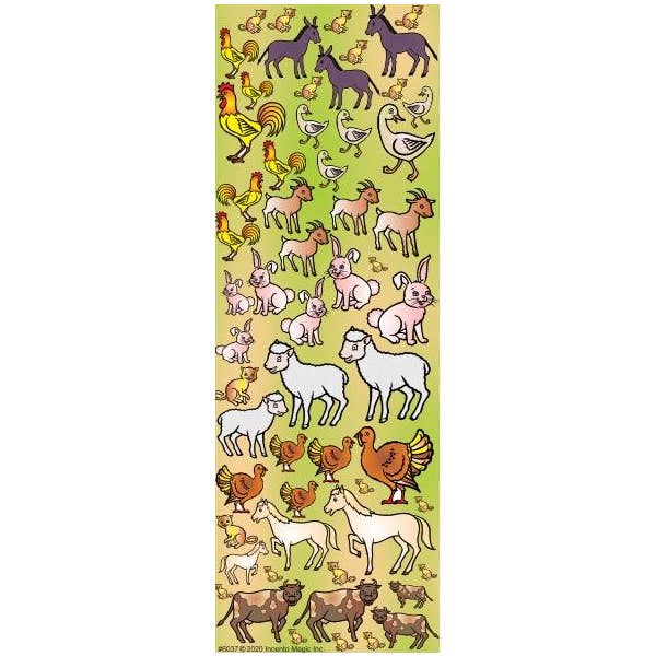 6037 Farm Animals Die-cut Stickers for wholesale by IncentoMagic