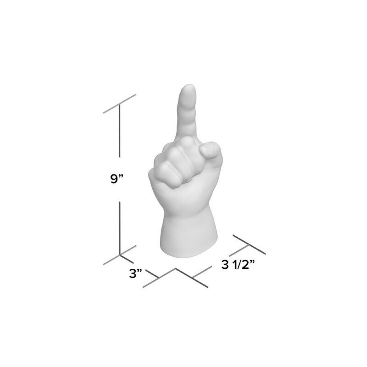 Interior Illusions Plus – wholesale Decorative tabletop object – Gold Middle Finger Tabletop-9" Tall5