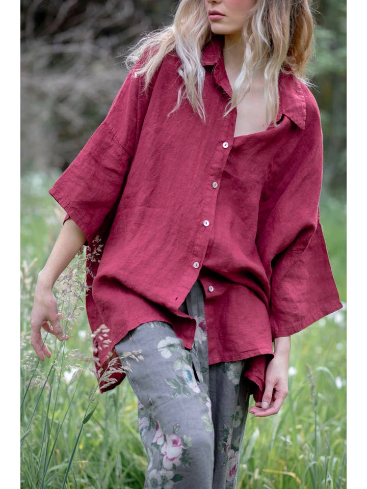 Miss Rose Sister Violet - Wholesale Button Down Shirt - Women's - WOMEN'S - Teddy Linen Shirt16