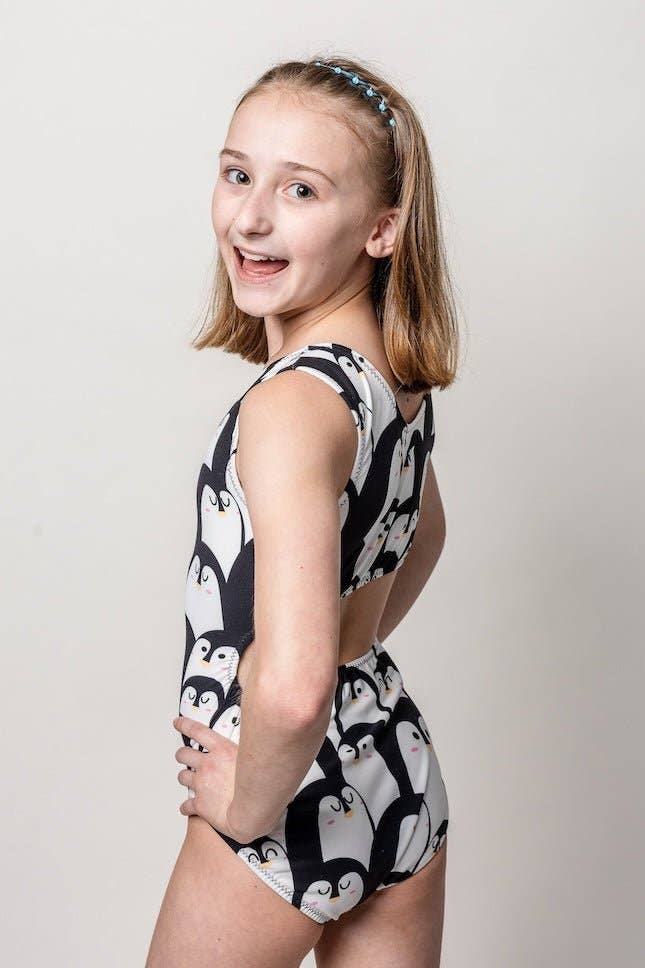 Foxy's Leotards - Wholesale Leotard - Kids - Ultra Soft Penguins Leotard - Foxy's Gymnastics & Dance Leo1