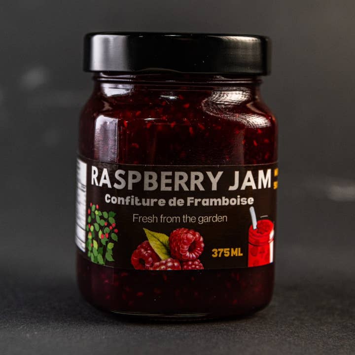 Premium Raspberry Jam MIN 50% FRUIT 375 ML  for wholesale by Country Roots
