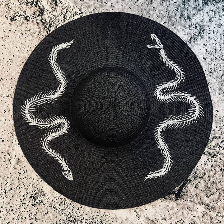 Witchwood Bags – Engroshandel Stråhat – til kvinder – Floppy Sun Hat - XL Ramme - Slangeskelet
