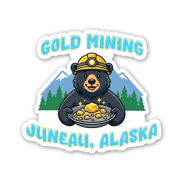 Adesivo - Estrazione dell'oro - Juneau per la vendita all'ingrosso da parte di Sticker Atlas