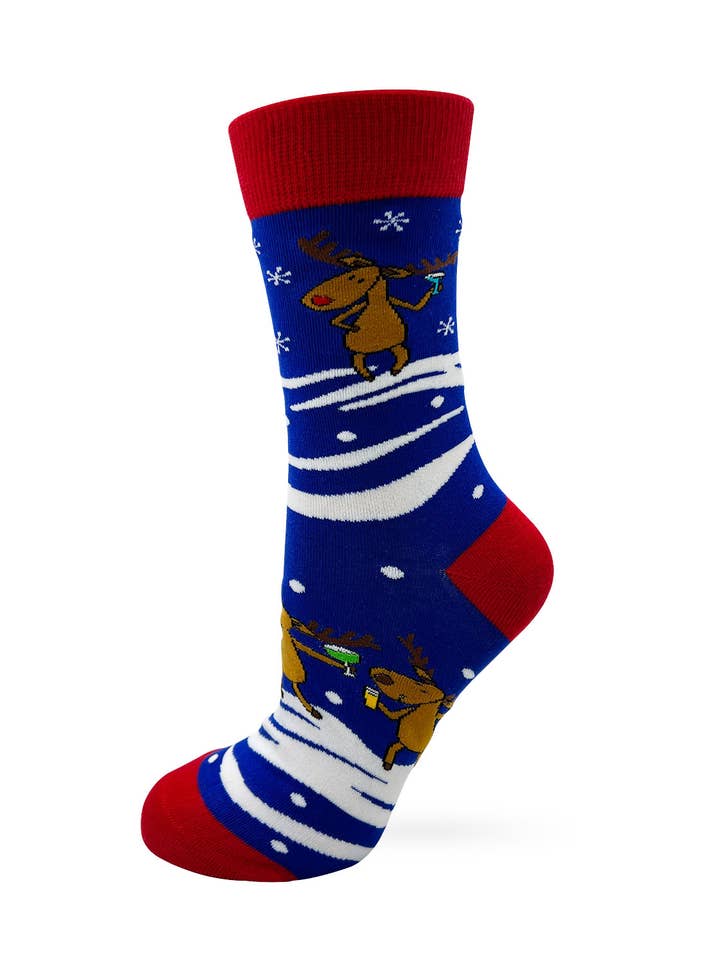 Fabdaz - Wholesale Socks - Women's - You Know Dasher and Dancer and Prancer and Vixen Whiskey Teq