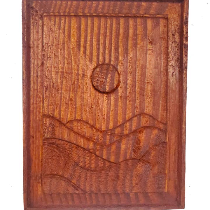 Scena del Sole nel Deserto Incisa nel Legno - Arte da Parete per la vendita all'ingrosso da parte di Skeeter's Row