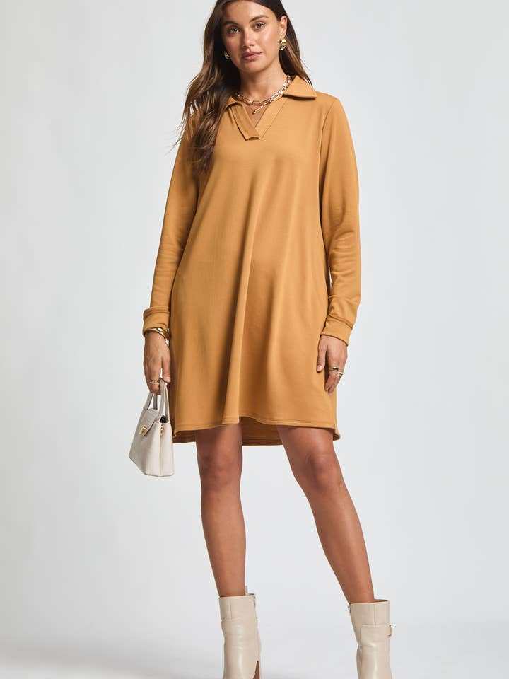 French Terry A Line Dress for wholesale by Dear Scarlett