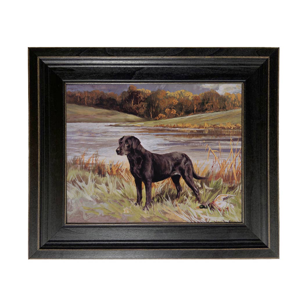Madison Bay Co. - Historical Home Decor Reproductions - Wholesale Art Print - Labrador Retriever with Duck Framed Painting Print on Canvas25