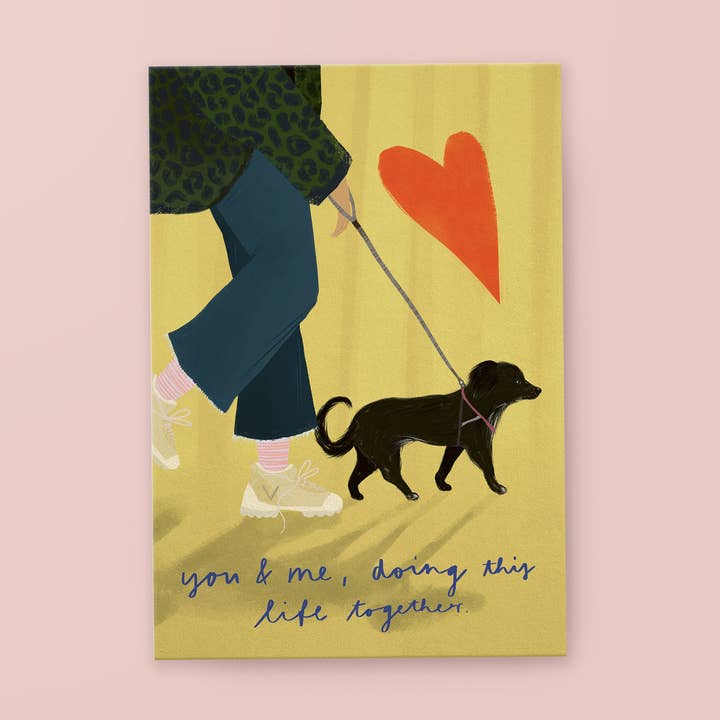 Postcard” you&me” for wholesale by franzizo nachhaltige papeterie