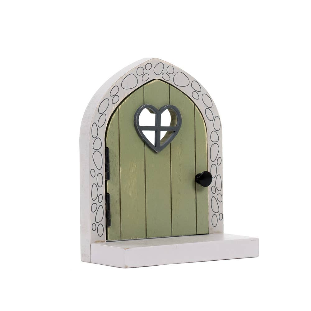 Devanie At Home (Formerly Adams & Co.) - Wholesale Decorative Tabletop Object - 11852 - 5x6x2 wd frm w/shlf (FAIRY DOOR) SPRING PIXIE