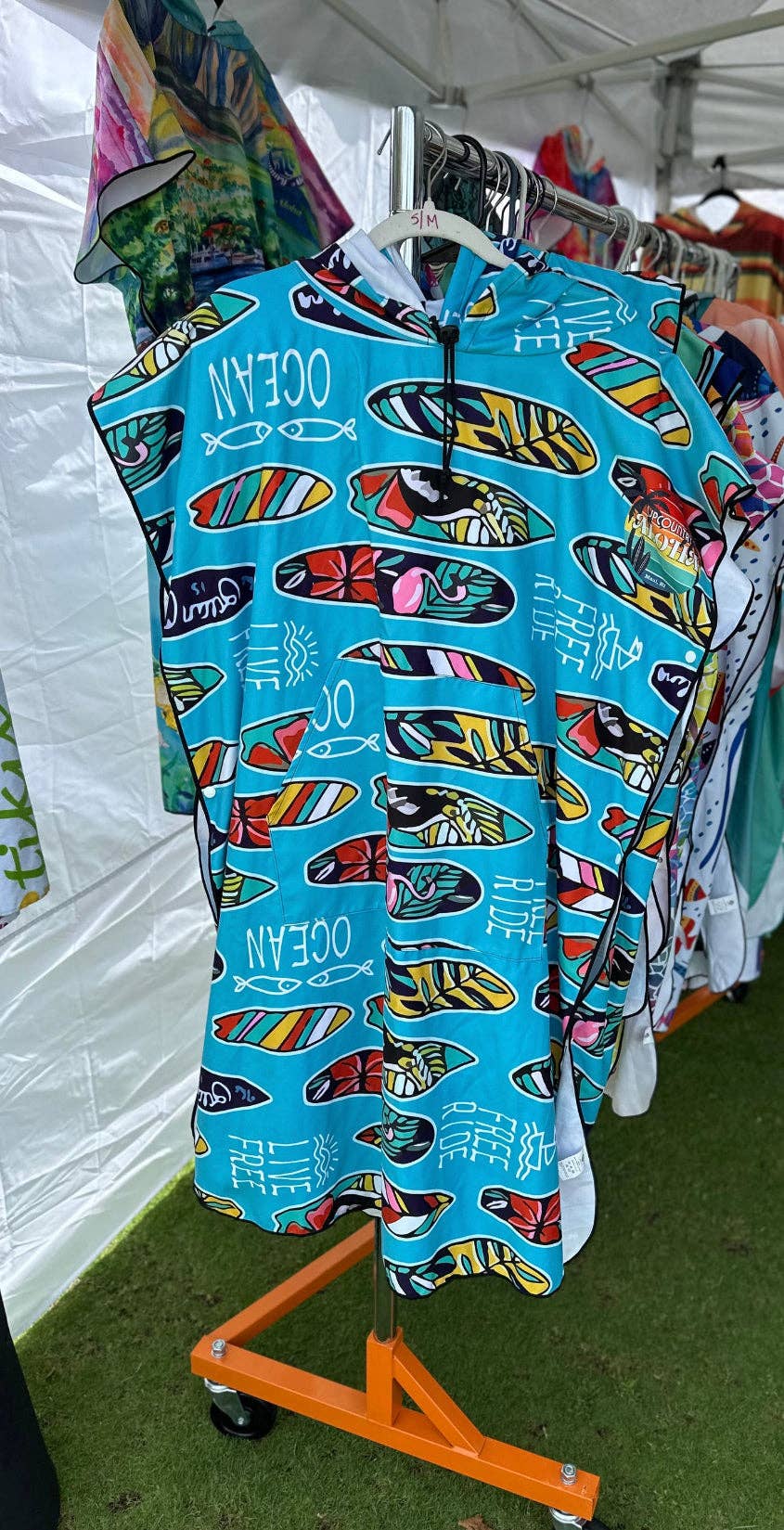 Upcountry Aloha - Wholesale Poncho - Unisex - Paddleboard/surf Boards Microfiber Poncho3