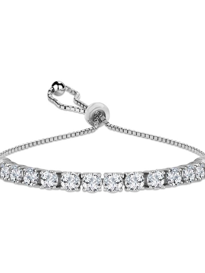 Bracelets de tennis KAFTHAN en argent sterling (ronds) réglables pour la vente par KAFTHAN