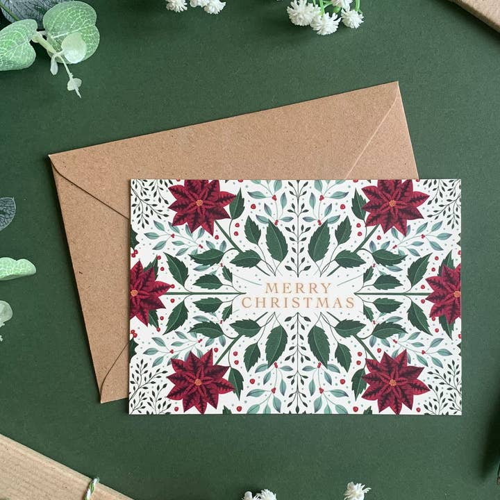Botanical Christmas Card for wholesale by By Becky Amelia