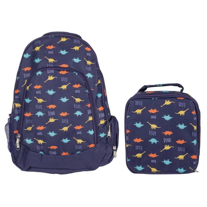 Dino Pattern Backpack & Lunchbag Set for wholesale by Magnolia
