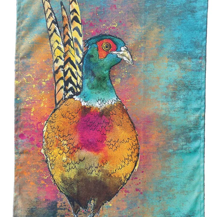 Dollyhotdogs ā wholesale Tea towel ā Pheasant Tea Towel