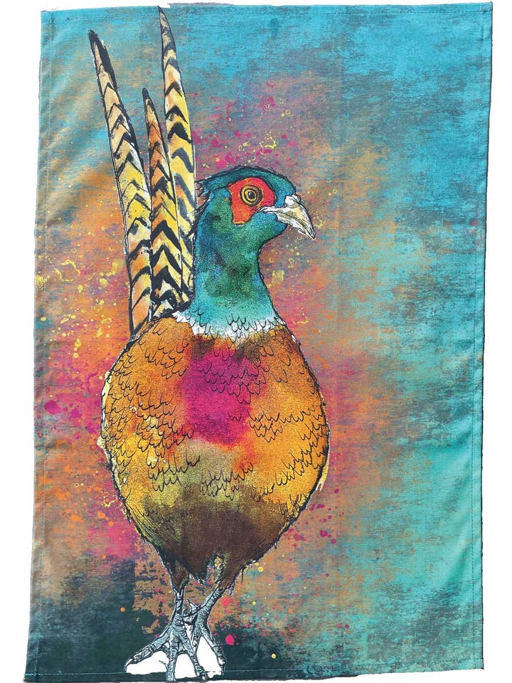 Pheasant Tea Towel for wholesale by Dollyhotdogs