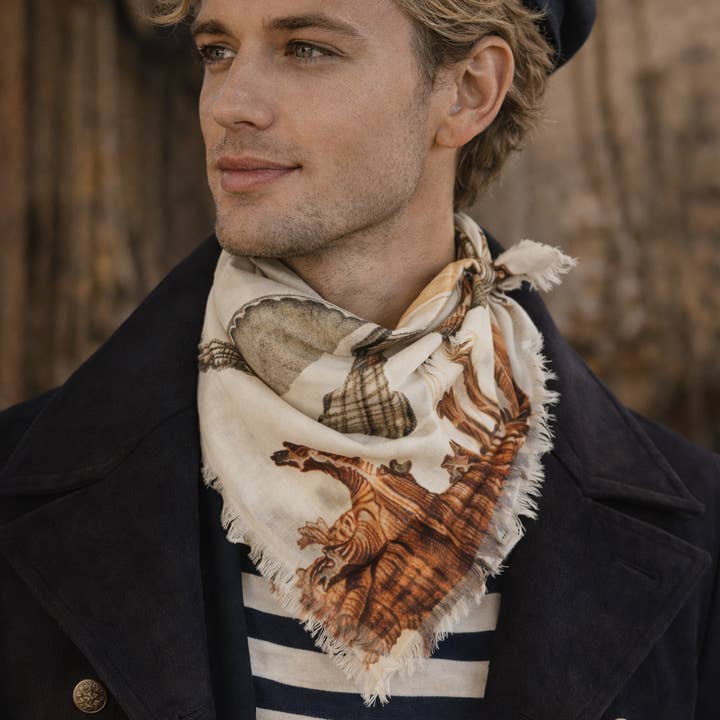 Siren Song - Wholesale Bandana - Unisex - SEASHELLS VOILE BANDANA1