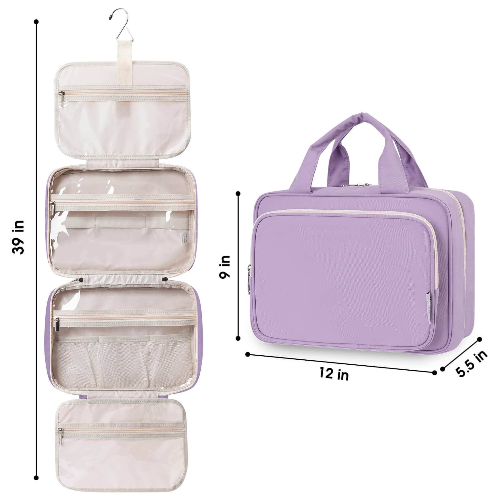 wandf - Wholesale Toiletry Bag - Women's - Large Capacity Waterproof Hanging Toiletry Bag Travel Bag24