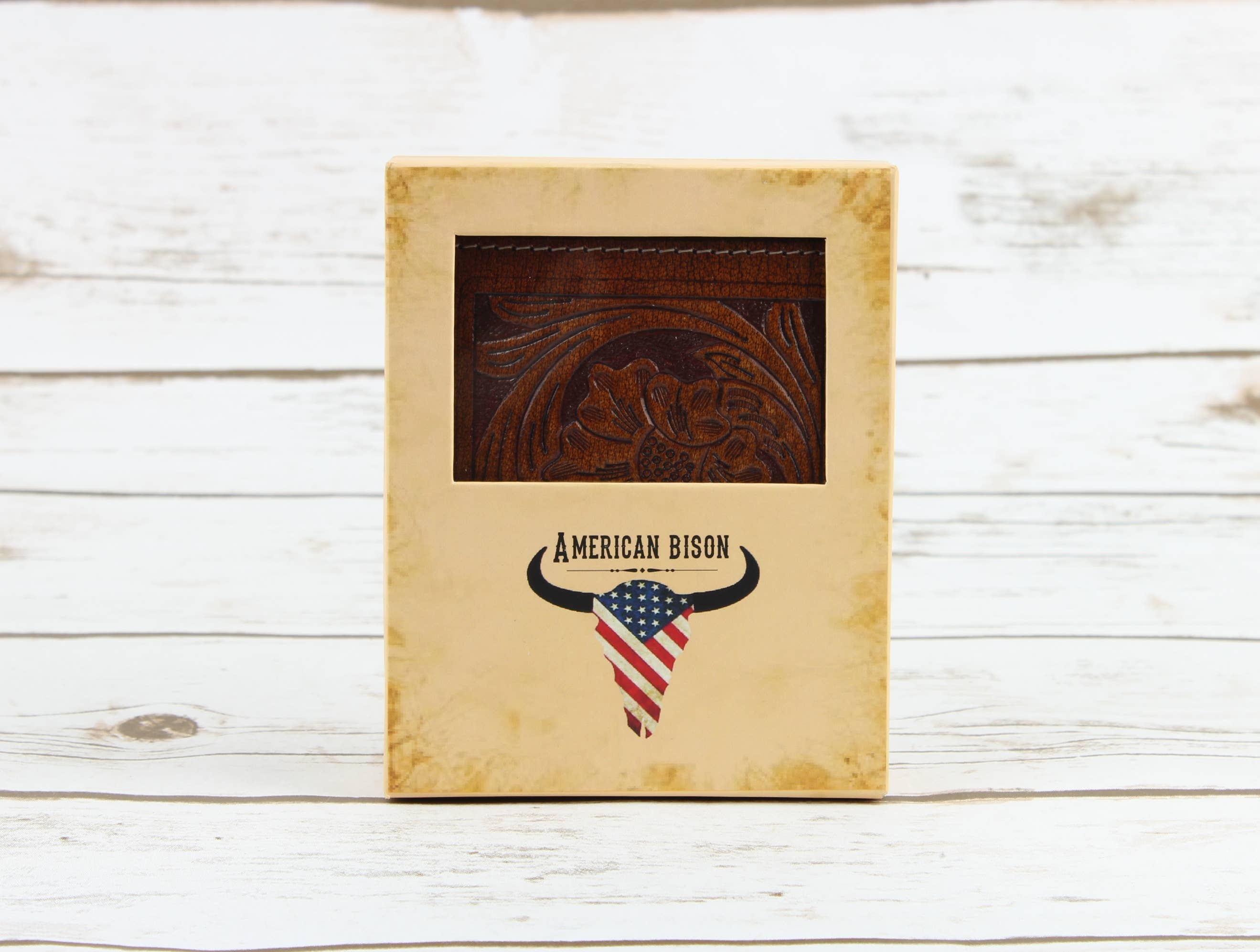 Leather Impressions Inc - Venta al por mayor Cartera - Hombre - Cartera de hombre de cuero labrado en color tostado AB W03 Tan6