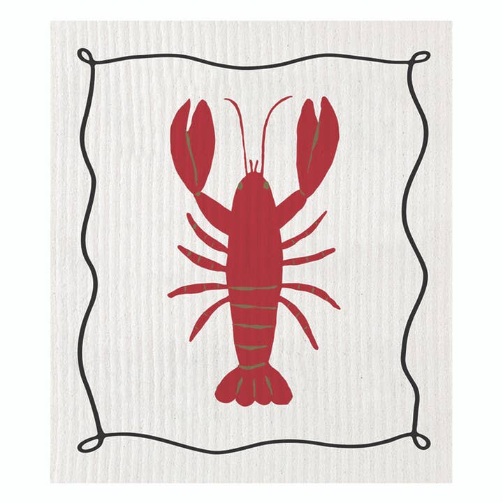 Organic Dish Cloth - Lobster for wholesale by Santa Barbara Design Studio by Creative Brands