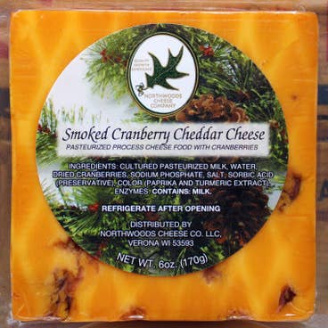 Northwoods Food and Gift Enterprises - Vente Fromages - 1046 6oz Fromage Northwoods Fumé Canneberge ÉPUISÉ