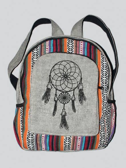 Dreamcatcher Cotton Backpack (Code-388) for wholesale by Kathmandu Imports