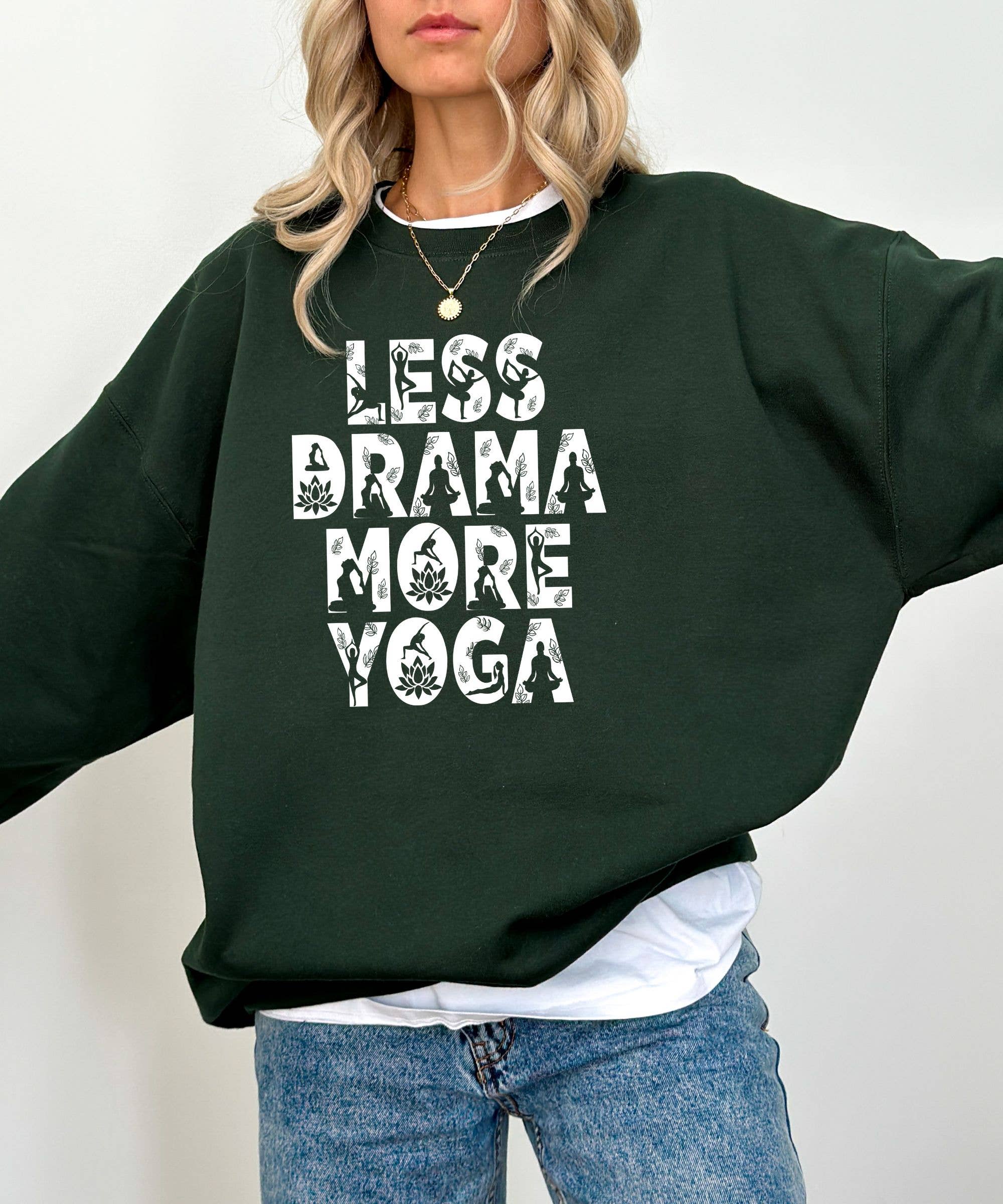 Midday USA - Vente Sweat-shirt à imprimés – femme - Chandail de yoga Less Drama More3