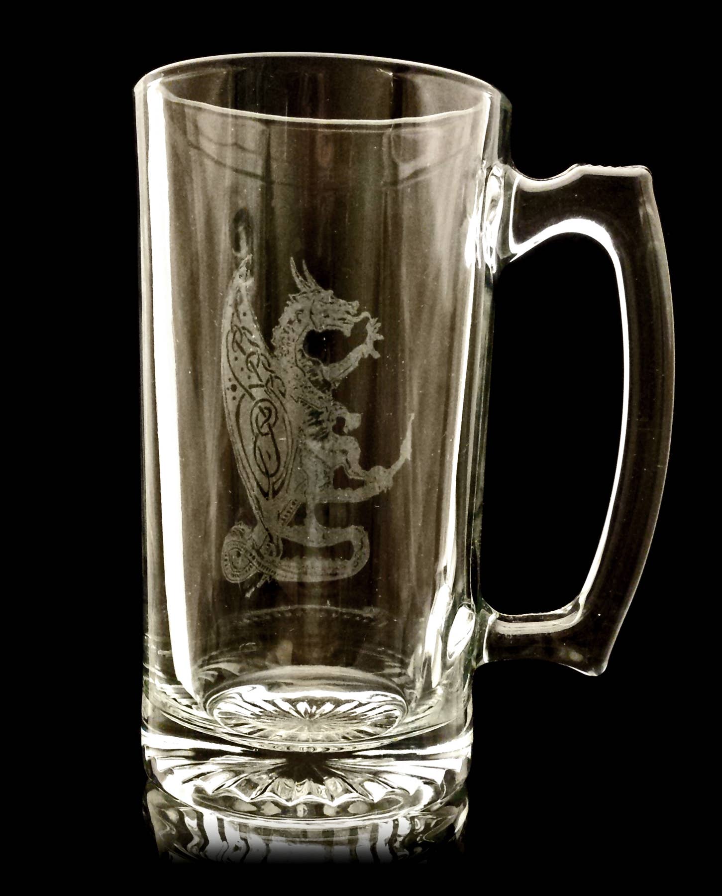 Lyoncraft - Wholesale Beer Glass/Mug - Celtic Dragon Engraved 26oz Beer Stein, Glass Beer Mug7