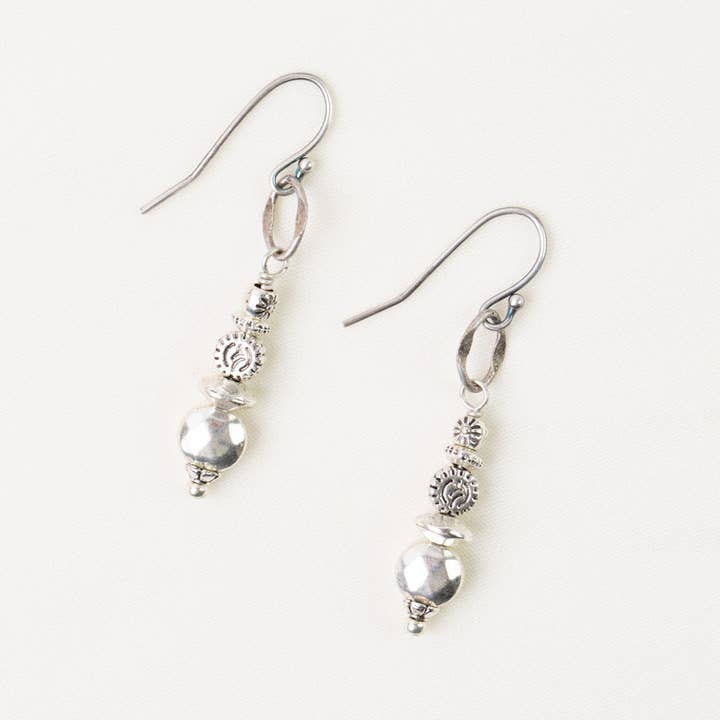 Anne Vaughan Designs Jewelry - Wholesale Dangle Earrings - Windsor Castle Antique Silver Finding Simple Earrings