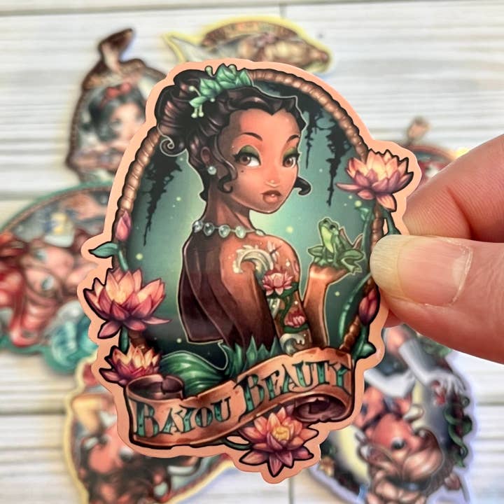 Badass Babes, Bayou Tiana, Vinyl-Aufkleber für den Großhandel von Graceful Darkness, LLC