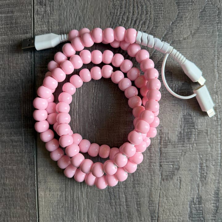 JILLIAN INK LLC - Wholesale Portable Charger - Beaded Phone Charger with Lightning & USB-C Cable7