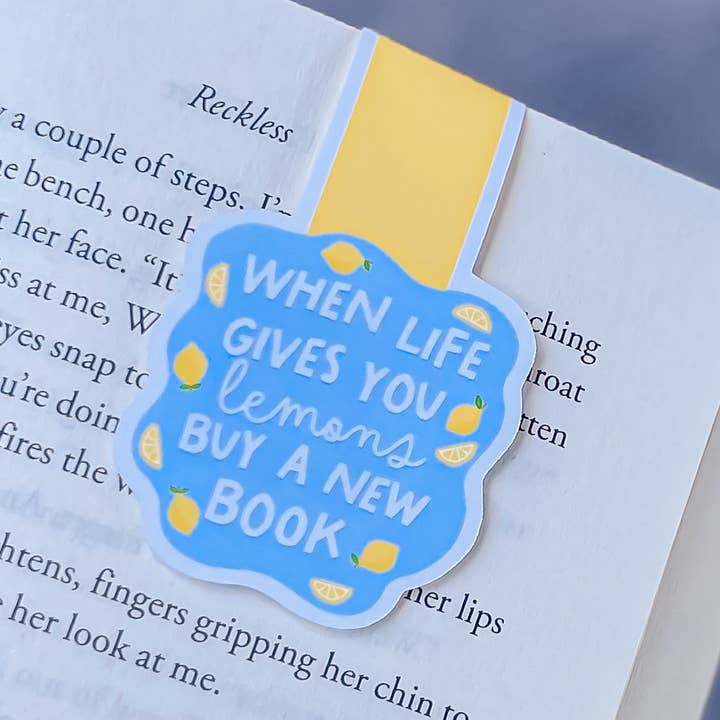 Magnetic Bookmark - Trendy Fruit Gift for Bookstore - Lemon for wholesale by Literari Goods, Co | Book Themed Candles + Gifts
