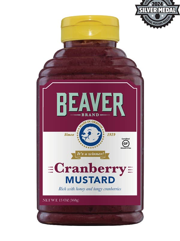 Beaver Brand Cranberry Mustard 13oz for wholesale by Beaverton Foods